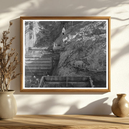 Shasta Dam Under Construction Shasta County 1940