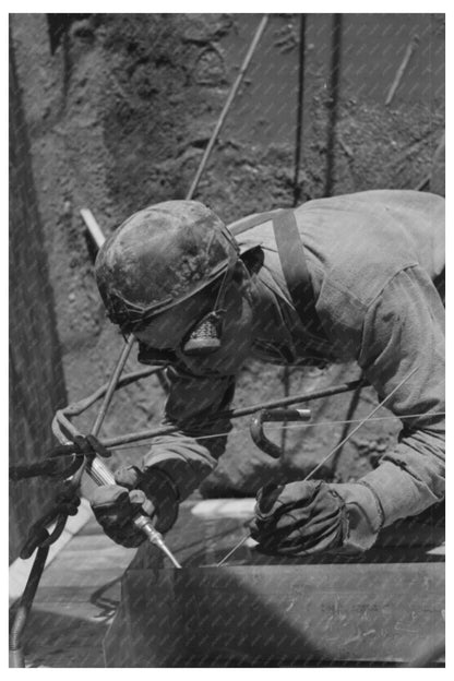 Spot Welder Working on Shasta Dam 1940