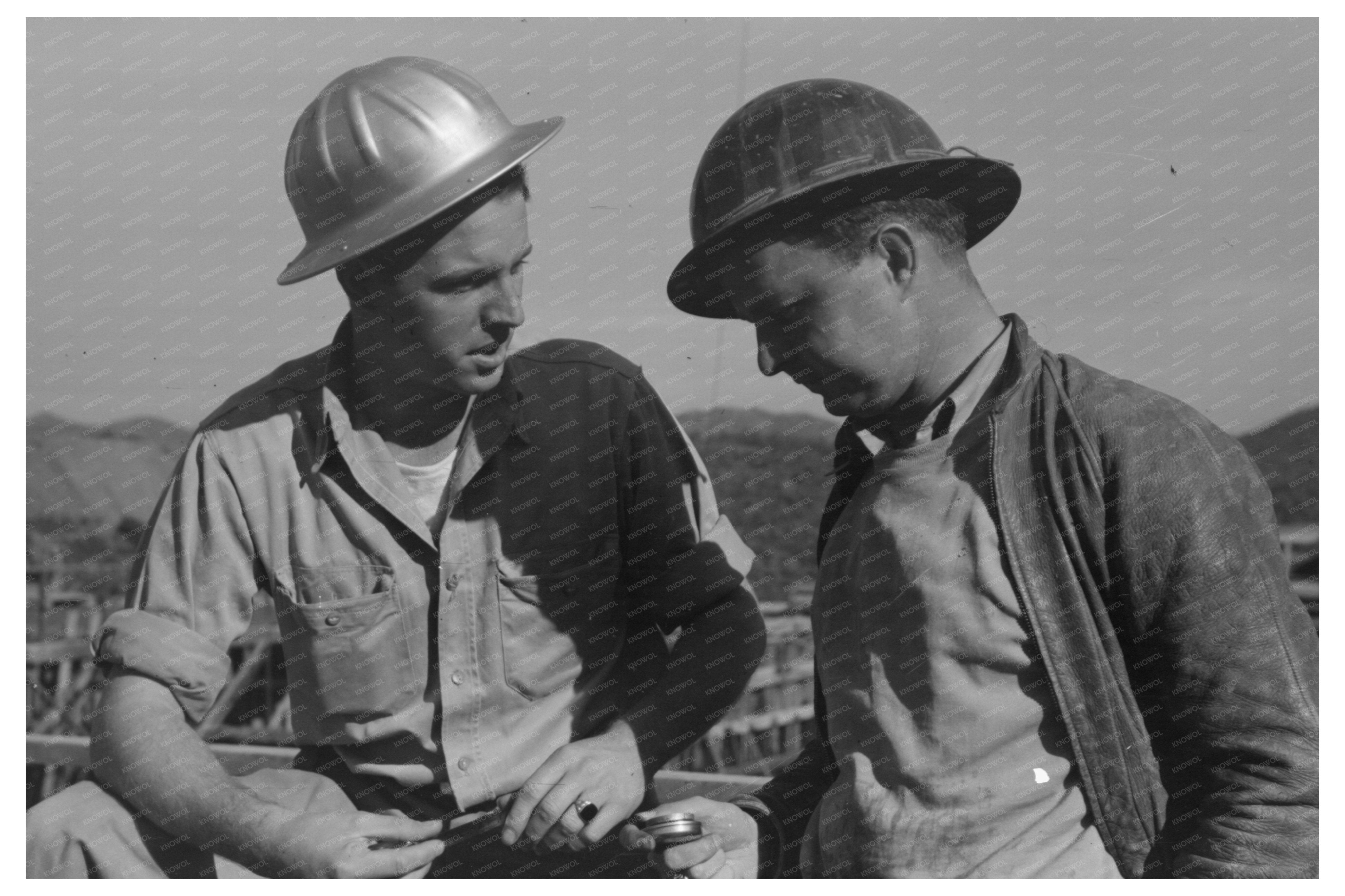 Shasta Dam Construction Workers California 1940