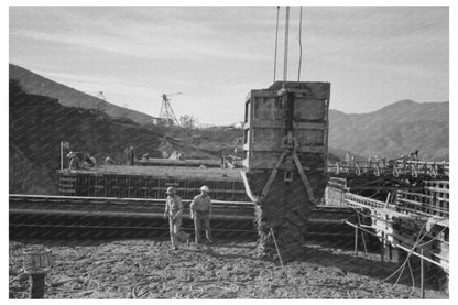 Shasta Dam Construction Workers Taking a Break 1944