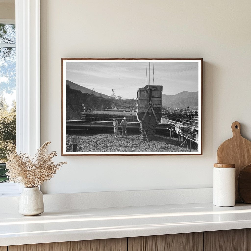 Shasta Dam Construction Workers Taking a Break 1944