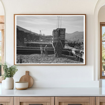 Shasta Dam Construction Workers Taking a Break 1944