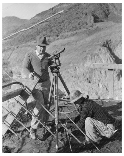 Surveyors Working on Shasta Dam California 1944
