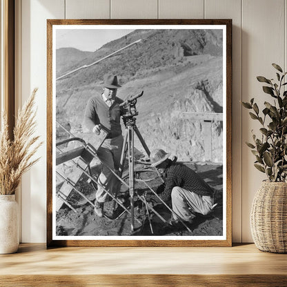 Surveyors Working on Shasta Dam California 1944