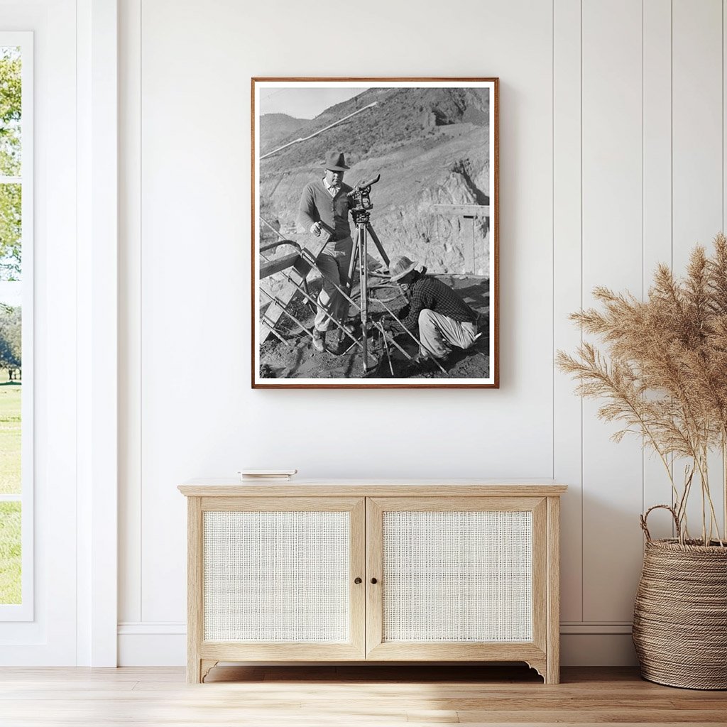 Surveyors Working on Shasta Dam California 1944