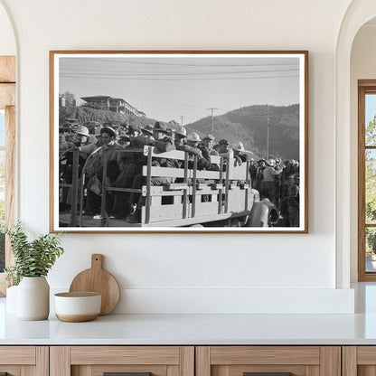 Construction Workers at Shasta Dam December 1940