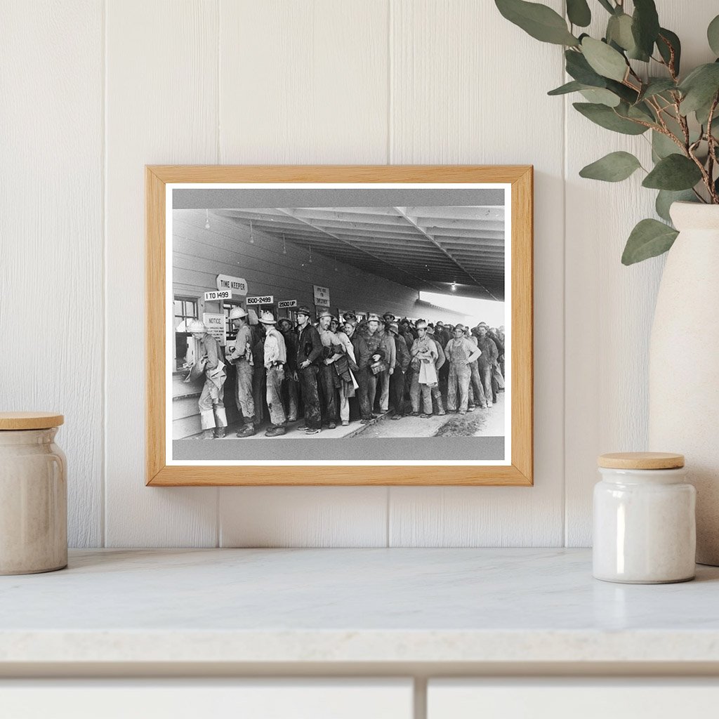 Shasta Dam Construction Workers Receiving Pay December 1940
