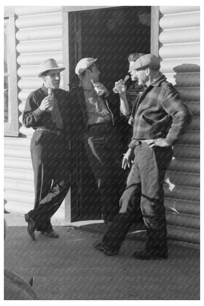 Shasta Dam Construction Workers Enjoy Beer December 1940