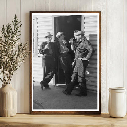 Shasta Dam Construction Workers Enjoy Beer December 1940