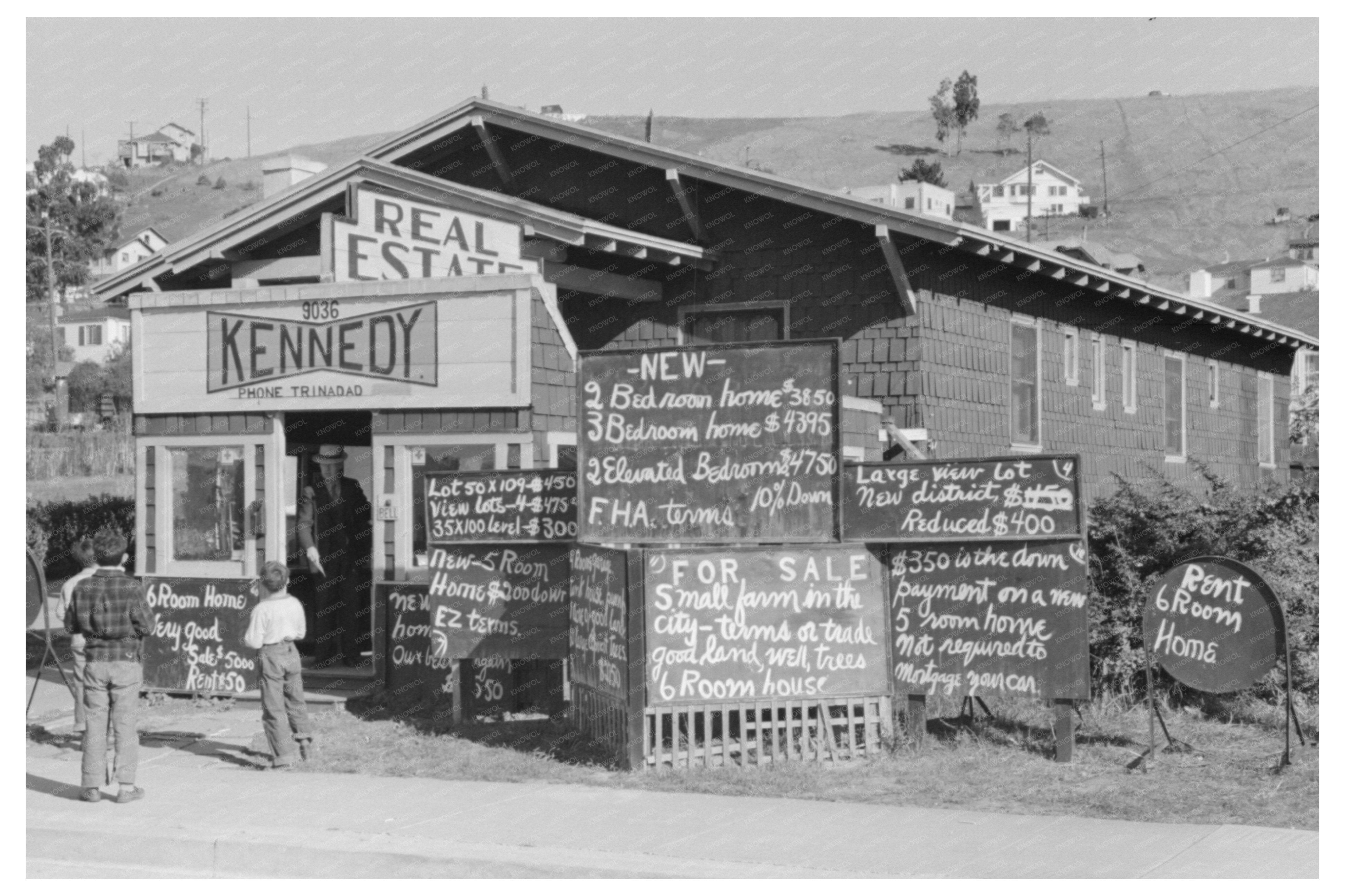 Real Estate Office in Oakland California December 1940