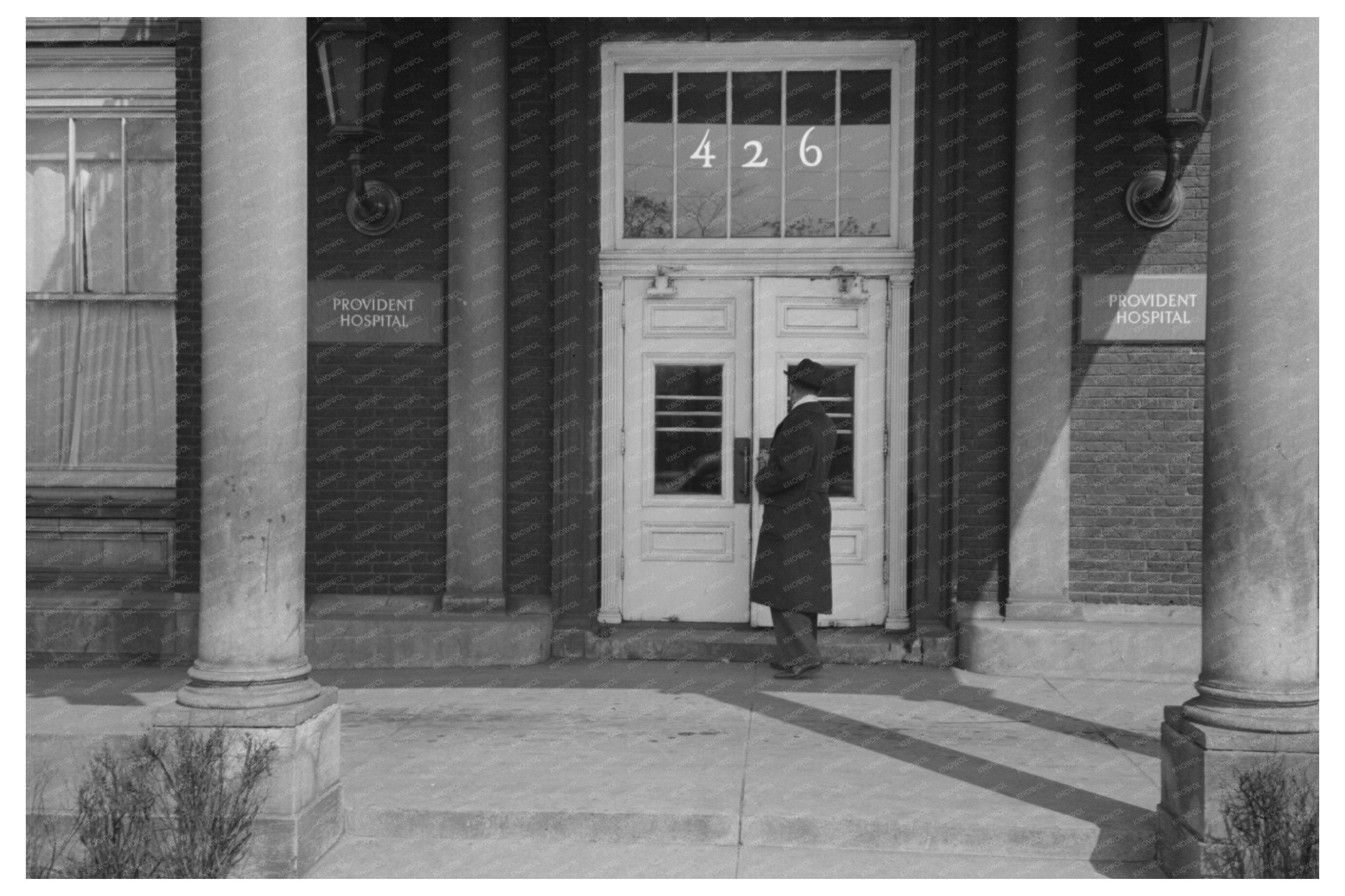 Doctor Entering Provident Hospital Chicago 1941