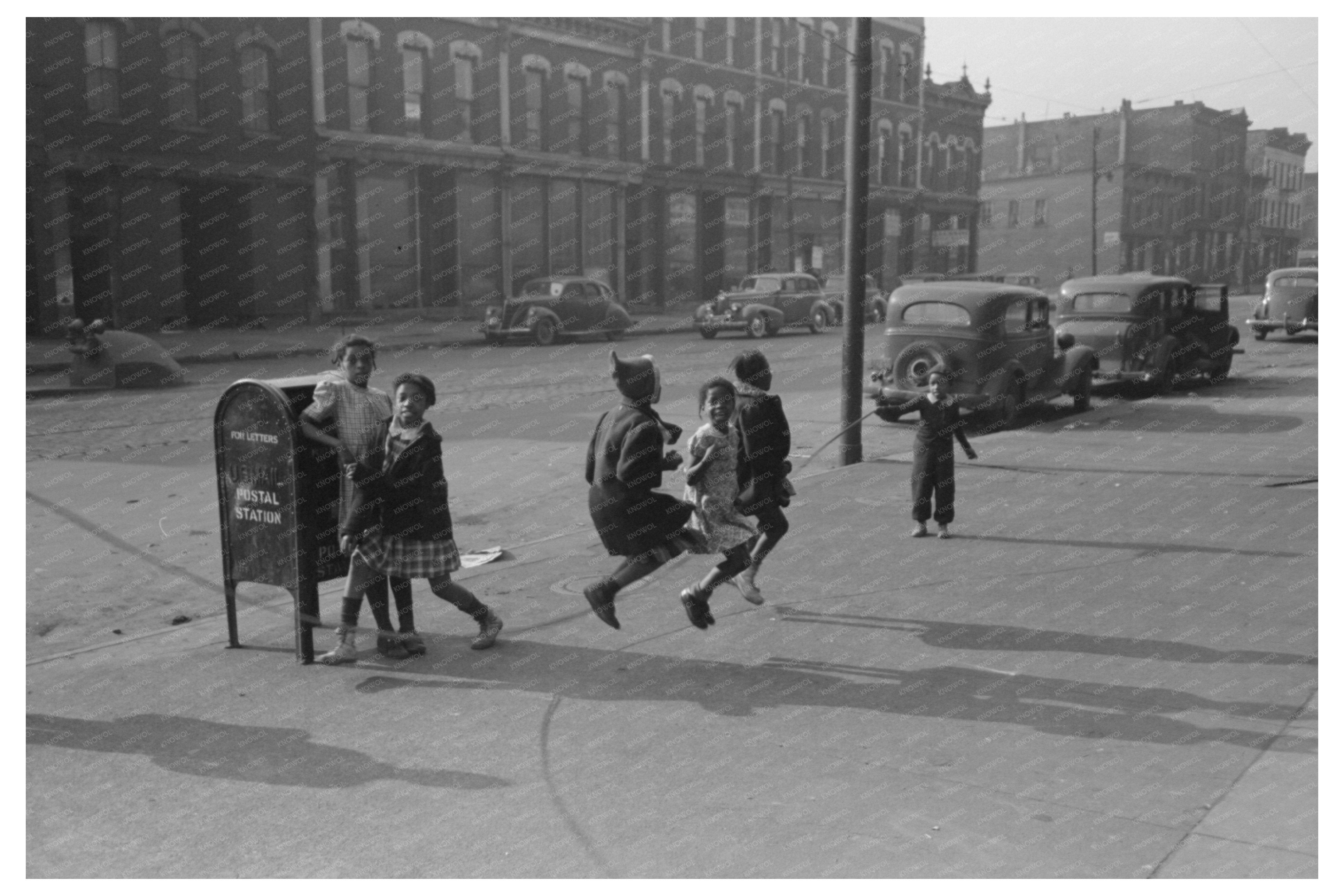 Children on South Side Chicago April 1941 Vintage Photo