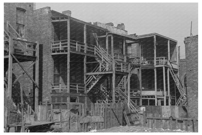 Vintage Chicago Apartment Back Steps April 1941