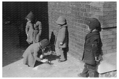 Children Playing Together in Chicago April 1941