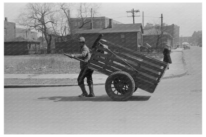 Man-Drawn Carts in South Side Chicago 1941