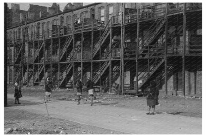 Chicago Apartment Building April 1941 Historical Photo