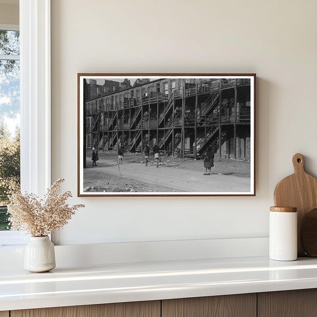 Chicago Apartment Building April 1941 Historical Photo