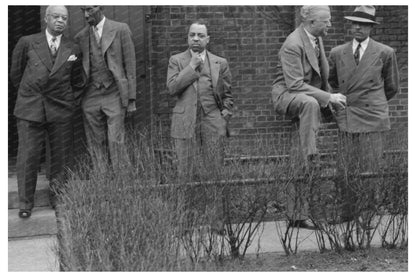 Men Outside Episcopal Church South Side Chicago 1941