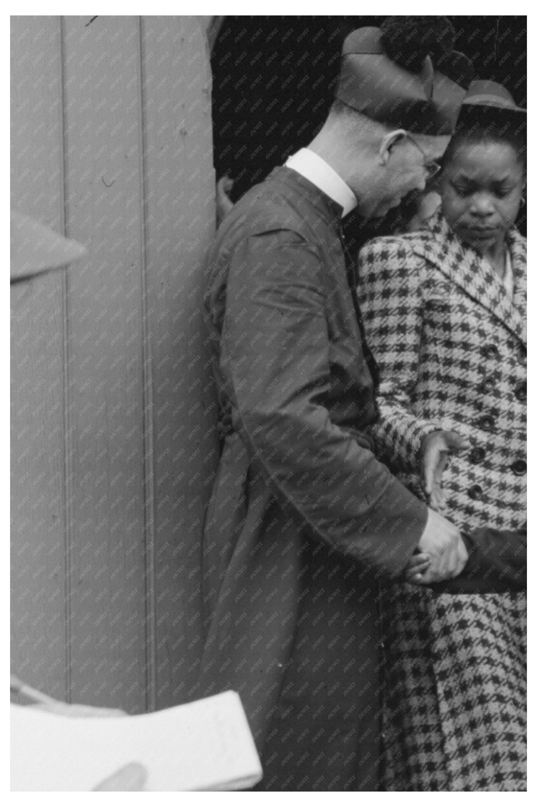 Community Handshakes After Church Chicago April 1941