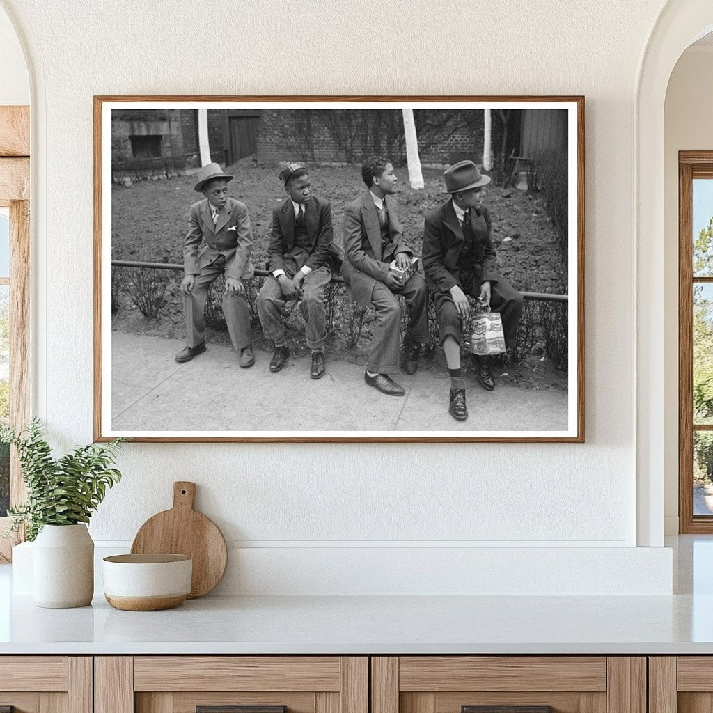 Boys Outside Episcopal Church Chicago April 1941