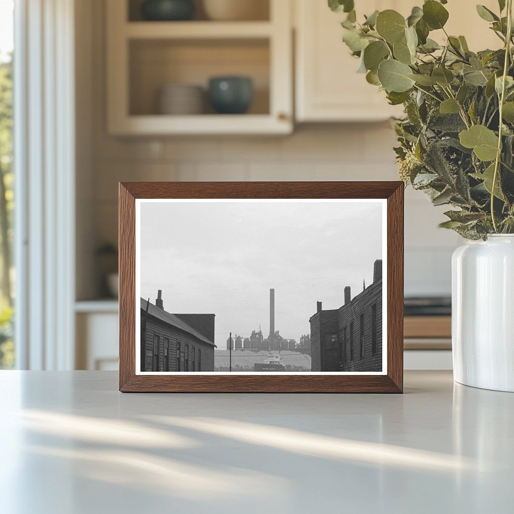 Condemned Houses in Chicago 1941 with Steel Mills Background