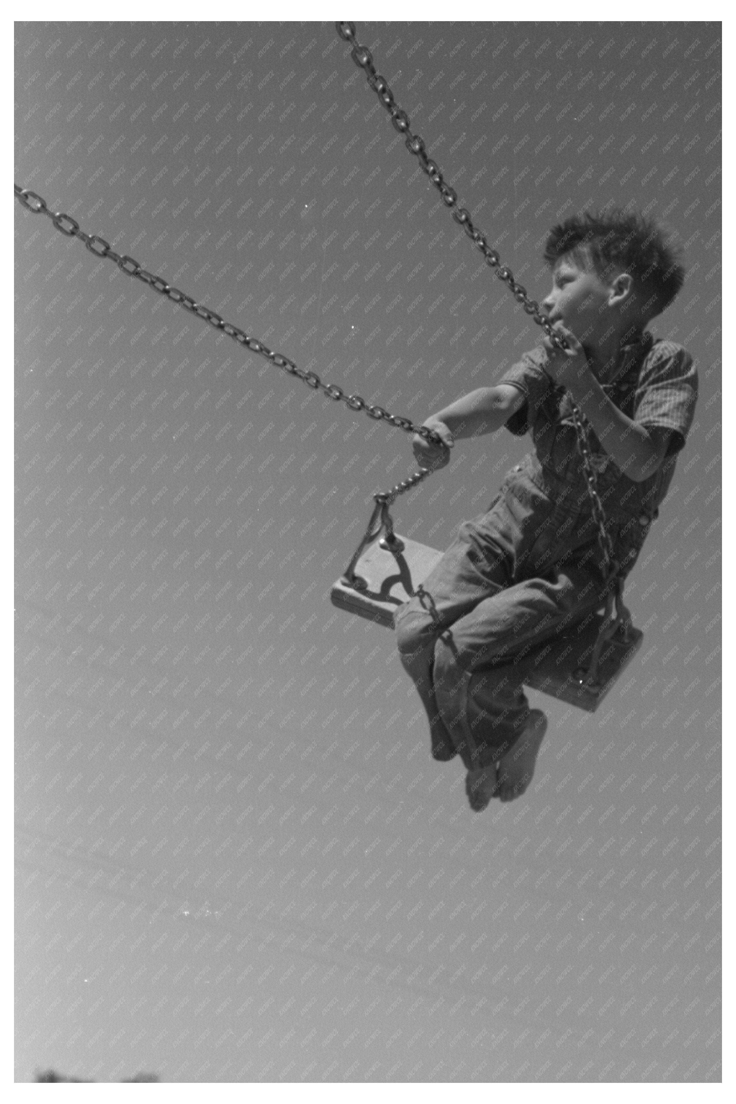 Children Playing on Slide in Caldwell Idaho 1941