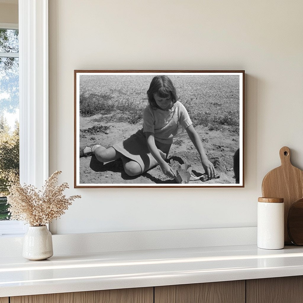 Child at Farm Security Administration Camp Caldwell Idaho 1941