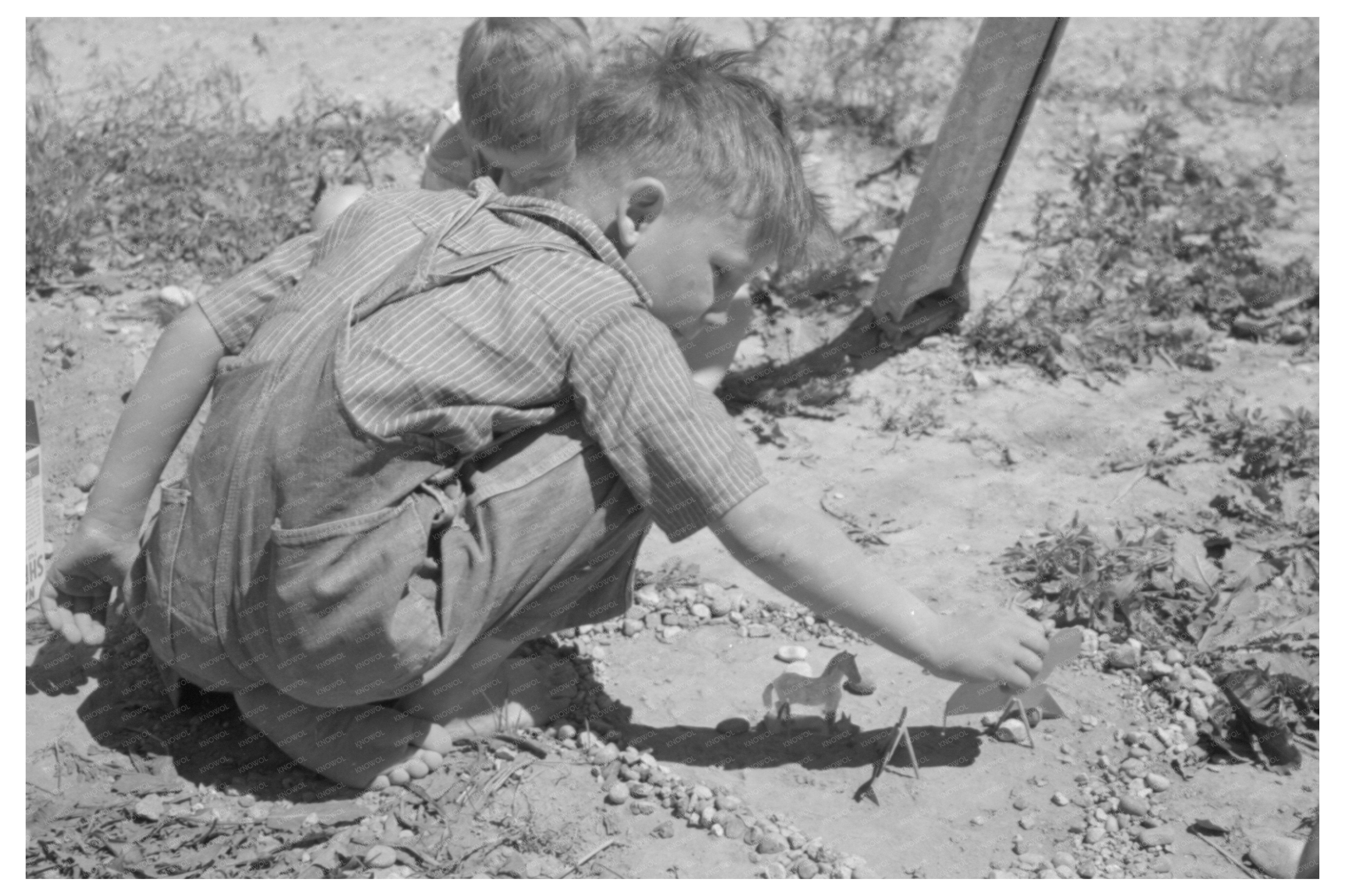 Young Boy at Farm Security Administration Camp 1941