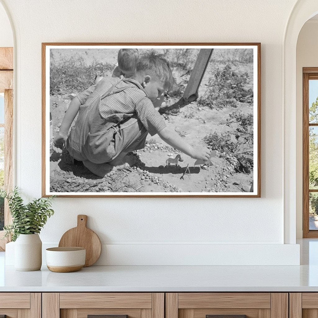 Young Boy at Farm Security Administration Camp 1941