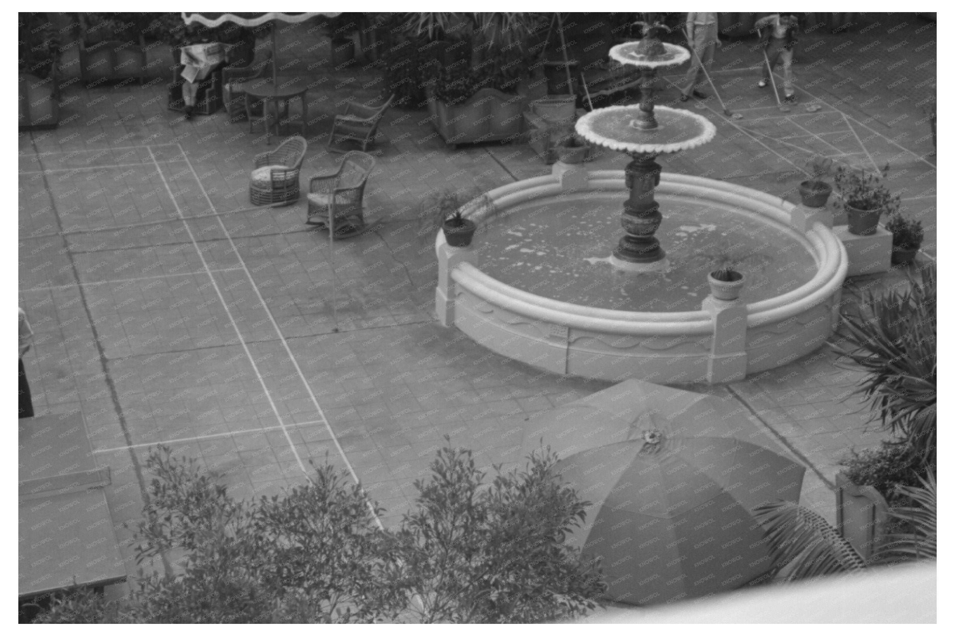 Shuffleboard Game at Hotel U.S. Grant June 1941 San Diego