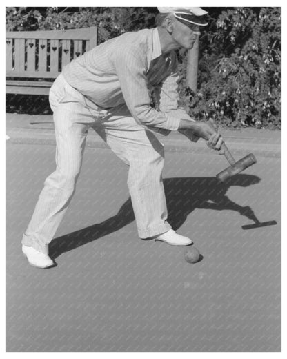 Roque Player in San Diego California June 1941