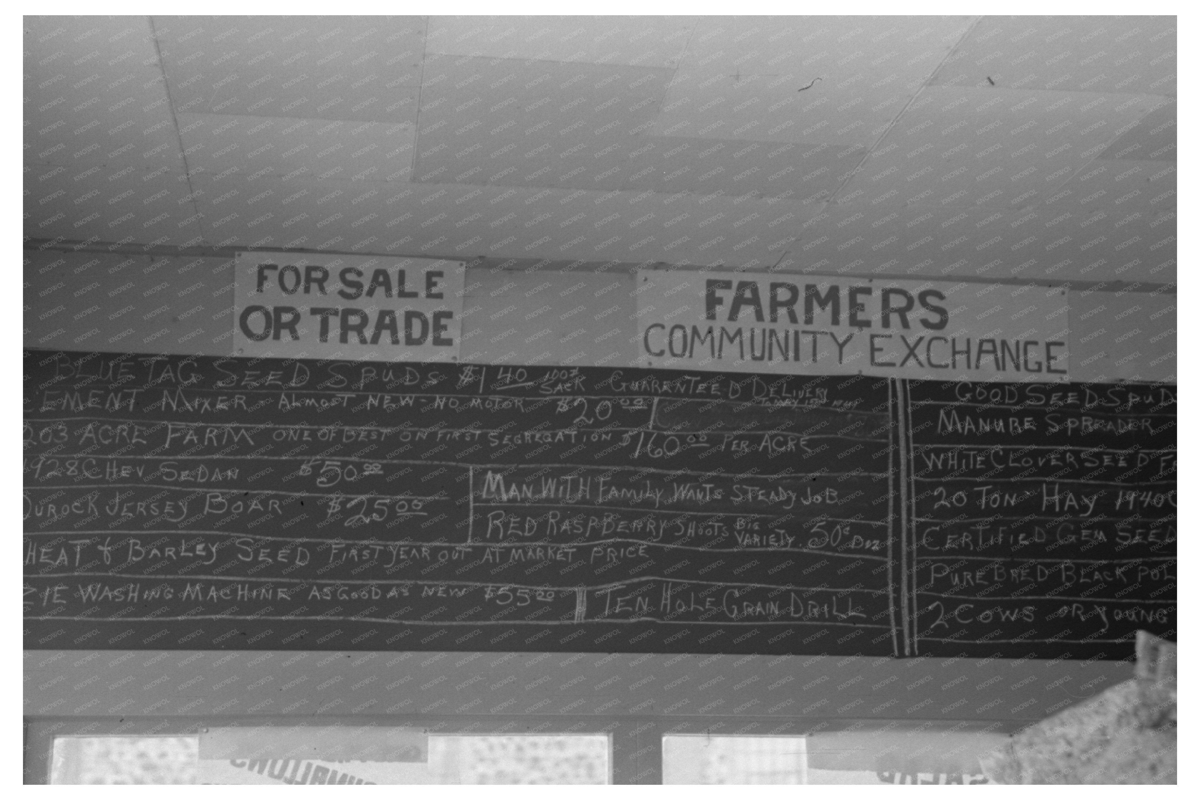 Eden Idaho Storefront Sign July 1941 Vintage Image