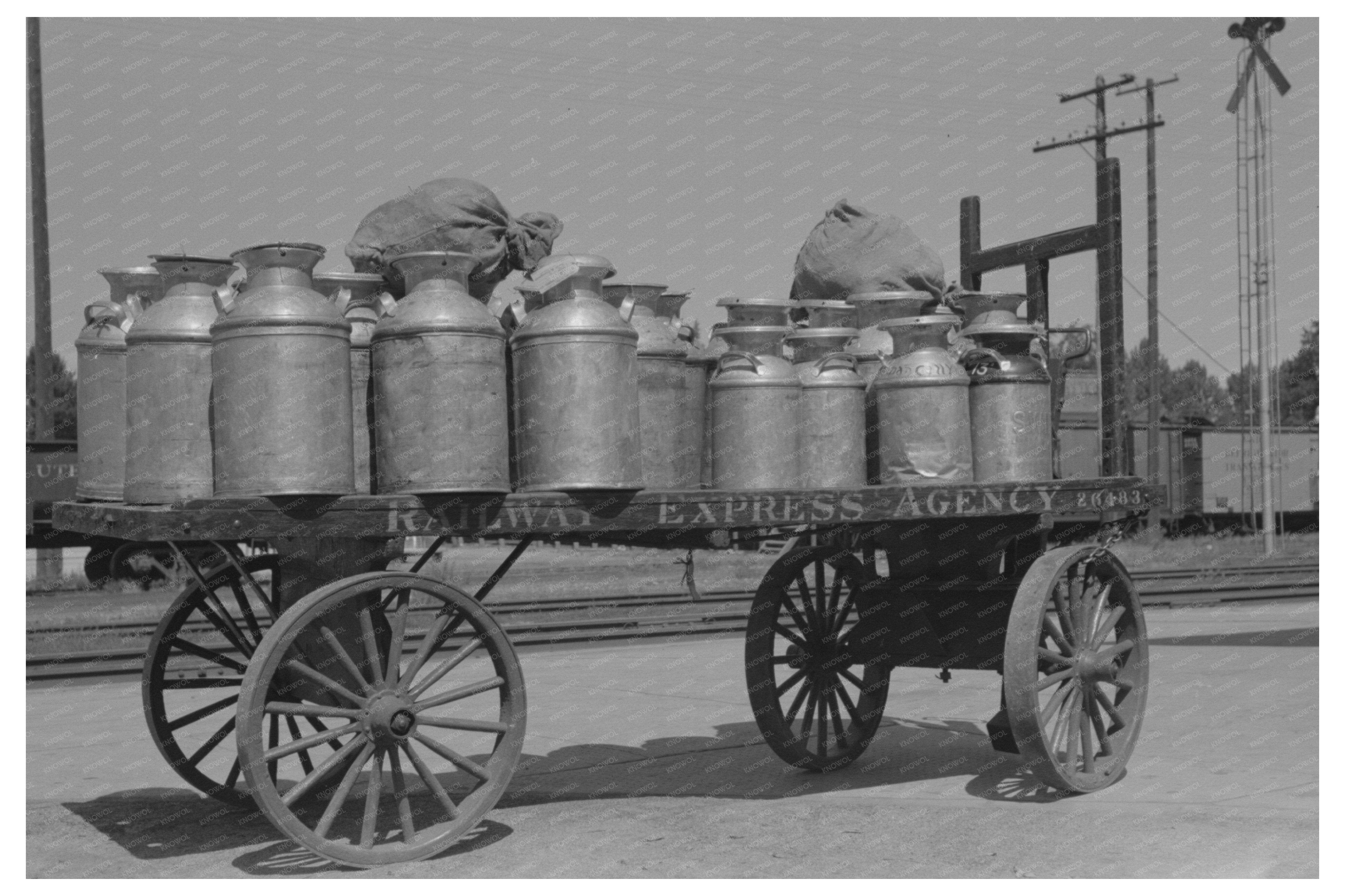 Milk Transportation by Train in Caldwell Idaho 1941