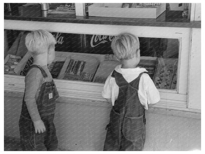 Boys Choosing Candy in Caldwell Idaho July 1941