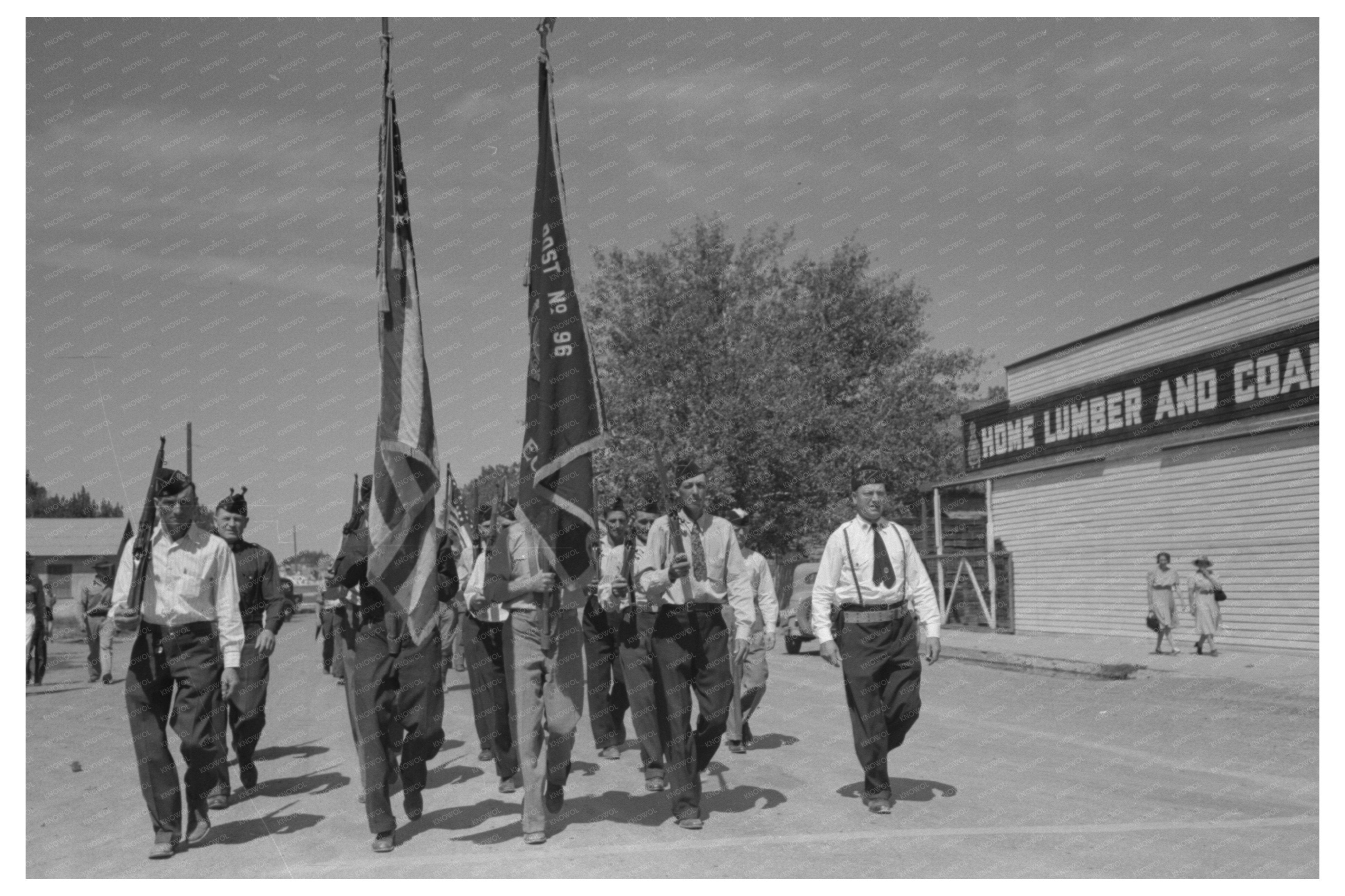 Legionnaires Parade Fourth of July Vale Oregon 1941