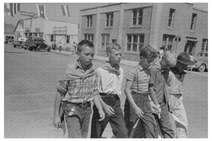 Boy Scouts in Fourth of July Parade Vale Oregon 1941