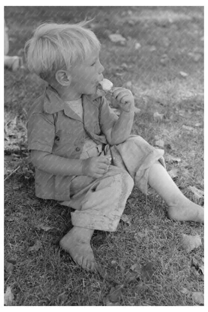 Young Boy with Ice Cream Cone July 1941 Vale Oregon