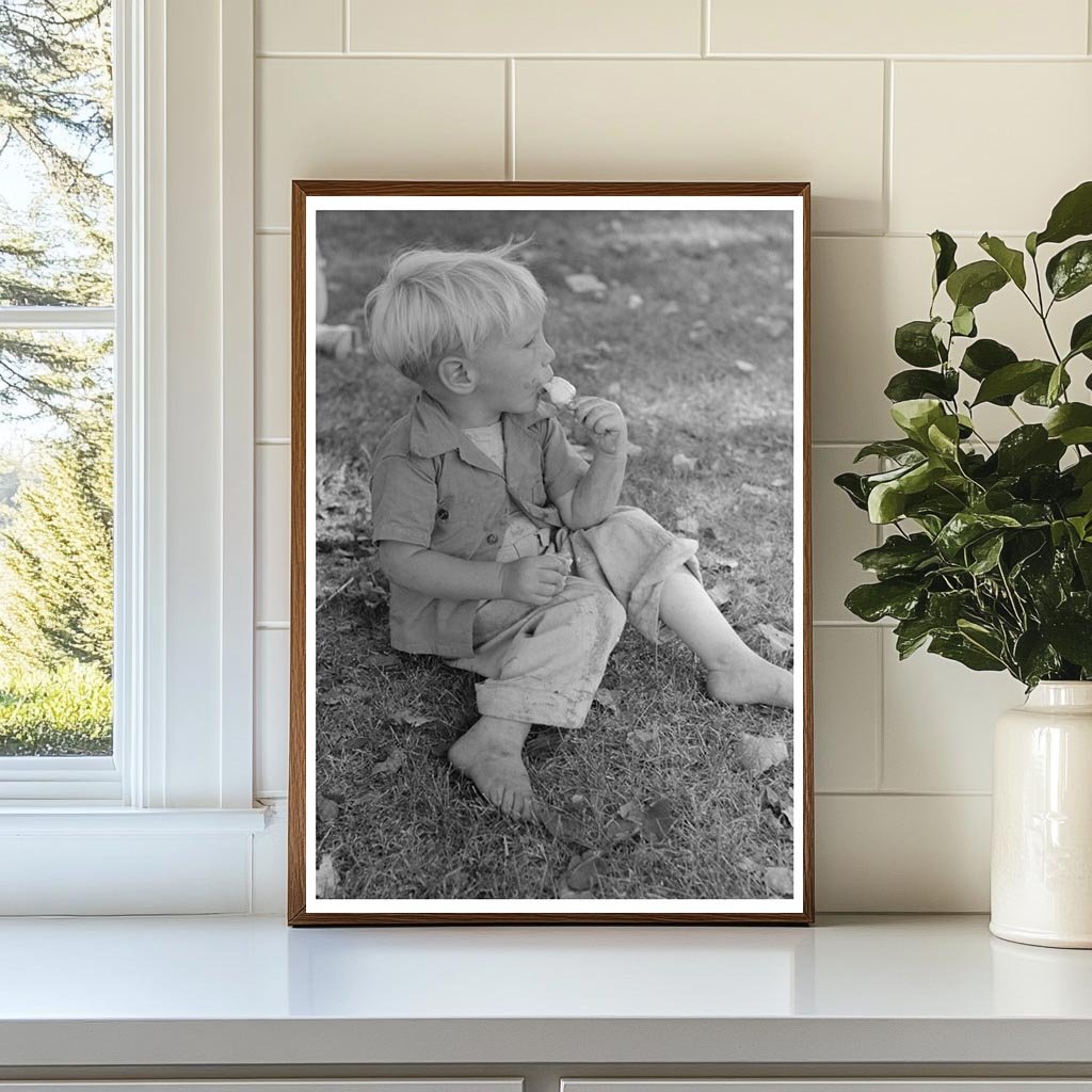 Young Boy with Ice Cream Cone July 1941 Vale Oregon