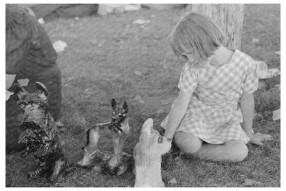 Young Girl with Prizes at Fourth of July Stand 1941