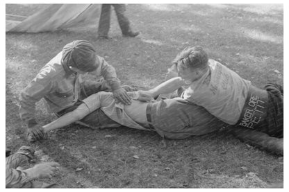 Roughhousing Fourth of July Vale Oregon 1941