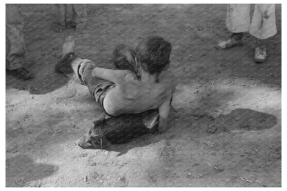 Greased Pig Race July 1941 Vale Oregon Fourth of July