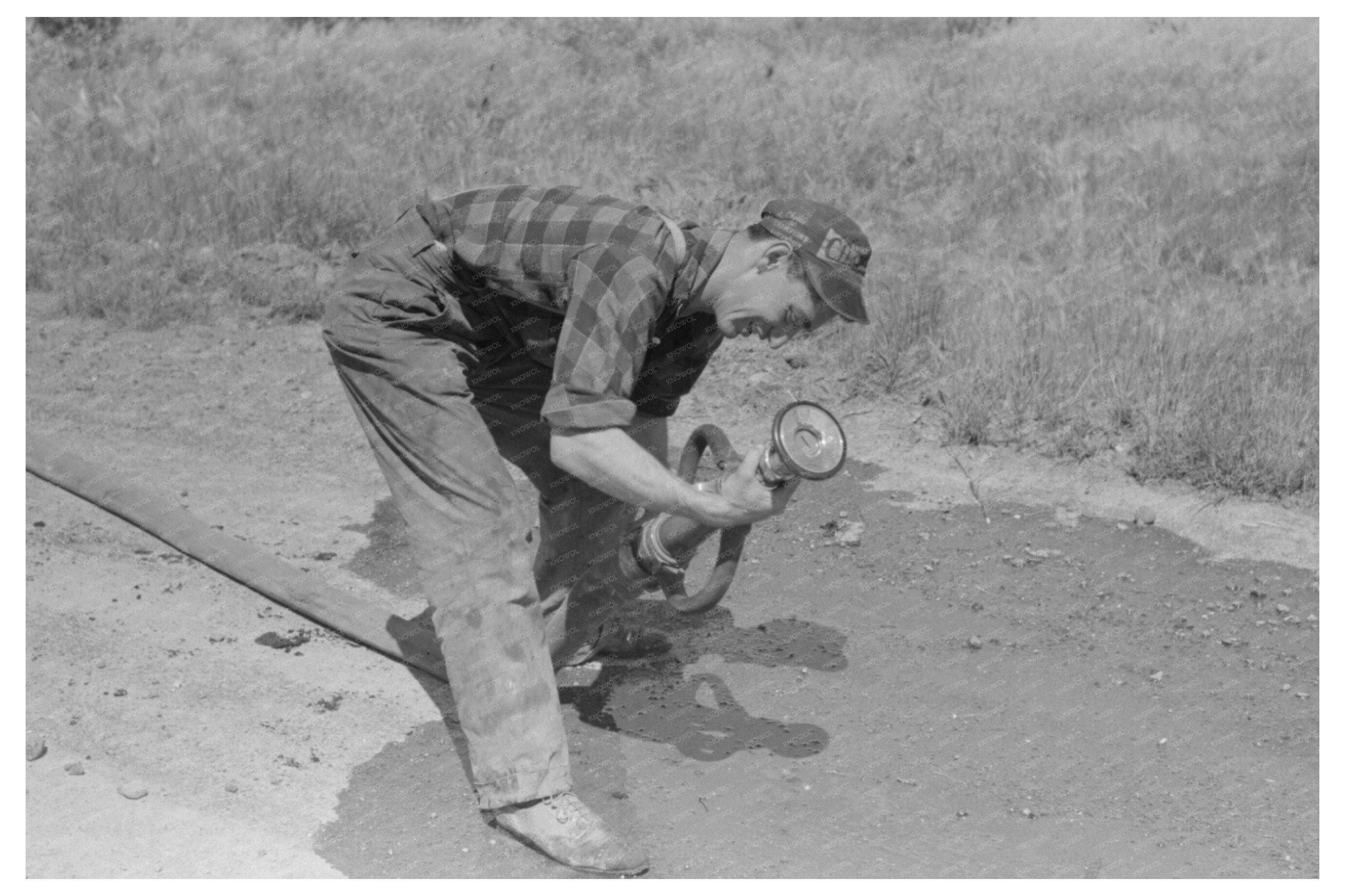 Fireman in Vale Oregon July 1941 Vintage Photograph