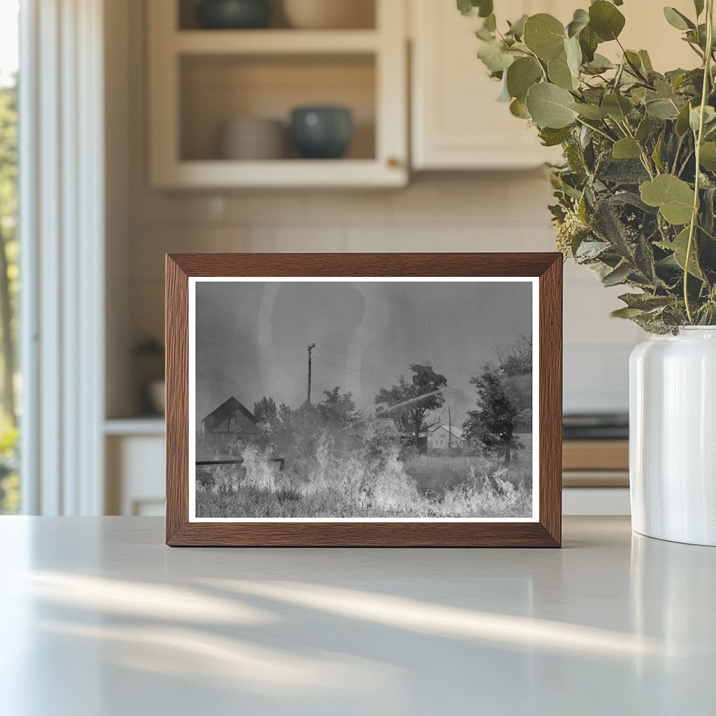 Grass Fire in Vale Oregon July 1941 Vintage Photograph