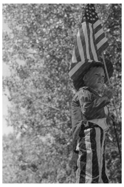 Fourth of July Parade Boy on Float Vale Oregon 1941