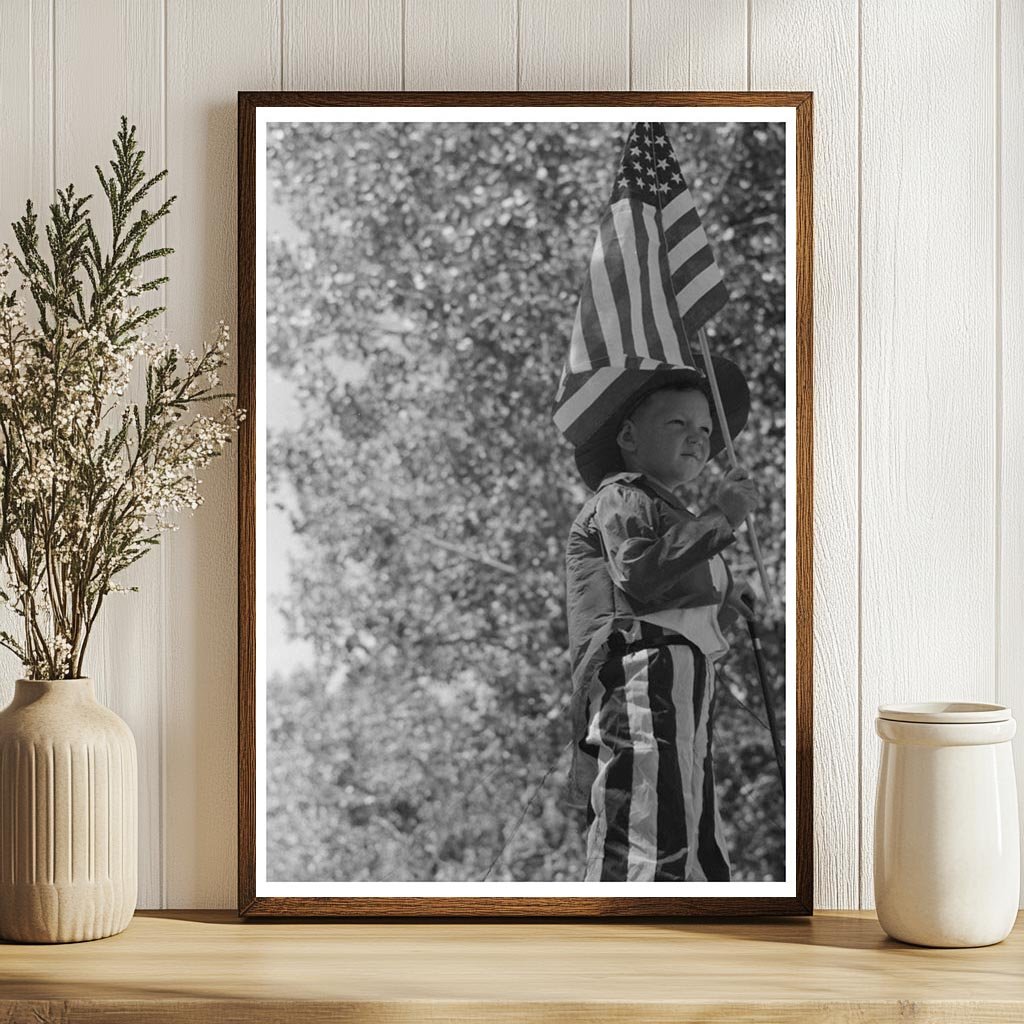 Fourth of July Parade Boy on Float Vale Oregon 1941