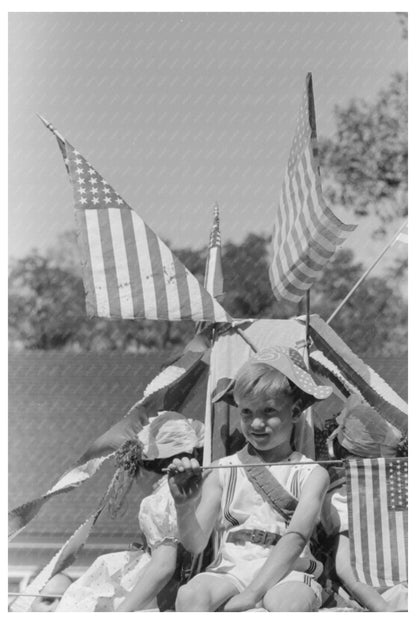 Children on Float in July 1941 Fourth of July Parade Vale Oregon