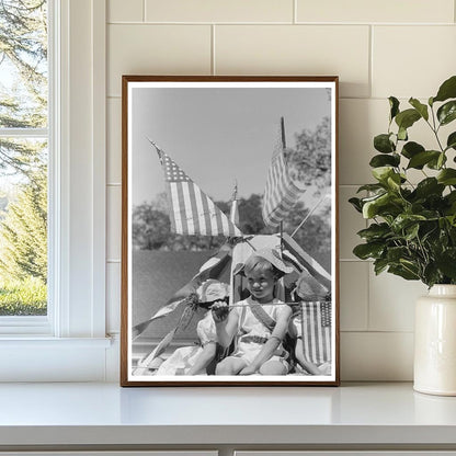 Children on Float in July 1941 Fourth of July Parade Vale Oregon