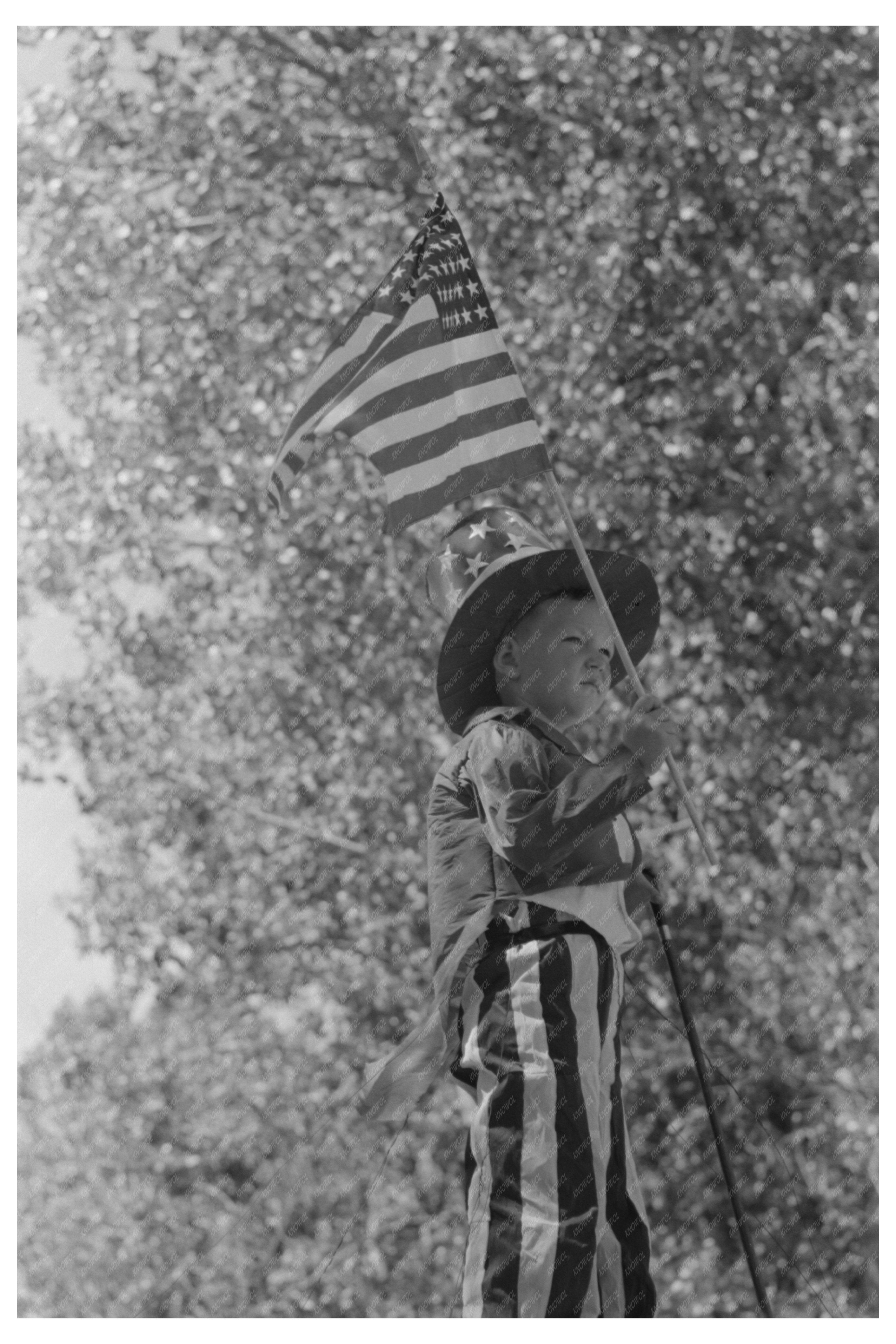 Boy on Float at Vale Oregon Fourth of July Parade 1941