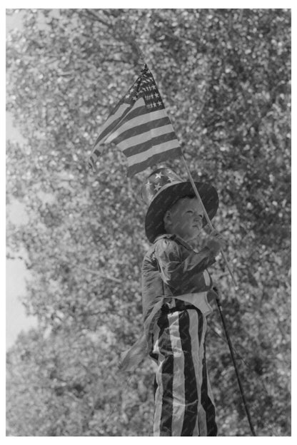 Boy on Float at Vale Oregon Fourth of July Parade 1941