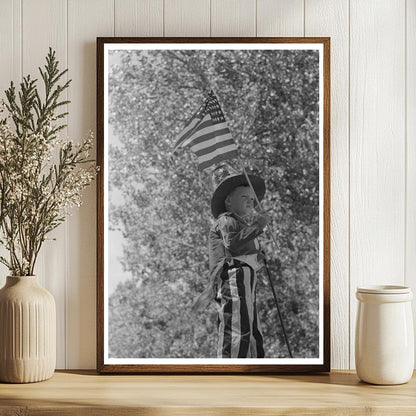 Boy on Float at Vale Oregon Fourth of July Parade 1941